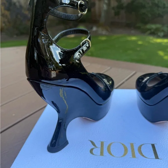 Dior Black Patent Leather Heels37 (7)